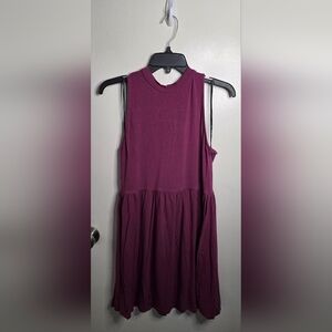 Forever 21 Magenta Sleeveless Backless Mini Dress